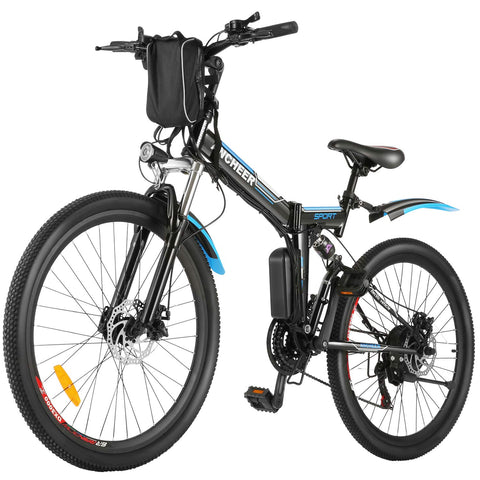 ANCHEER 26'' Folding Electric Mountain Bike Electric Bike with Battery