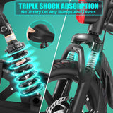 ANCHEER Folding Electric Bike for Adults, Ebike, Electric Bikes, Foldable 14" Electric Bicycle for Men Women, Cruise Control Ebikes, LCD Digital Display, Dual Suspension Fork