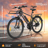 ANCHEER Electric Bike for Adults, 26'' Electric Mountain Bike, 20MPH Electric Bicycle Commuter Cruiser 350W 36V/10.4AH Removable Battery, Suspension Fork, Professional 7 Speed E-Bike